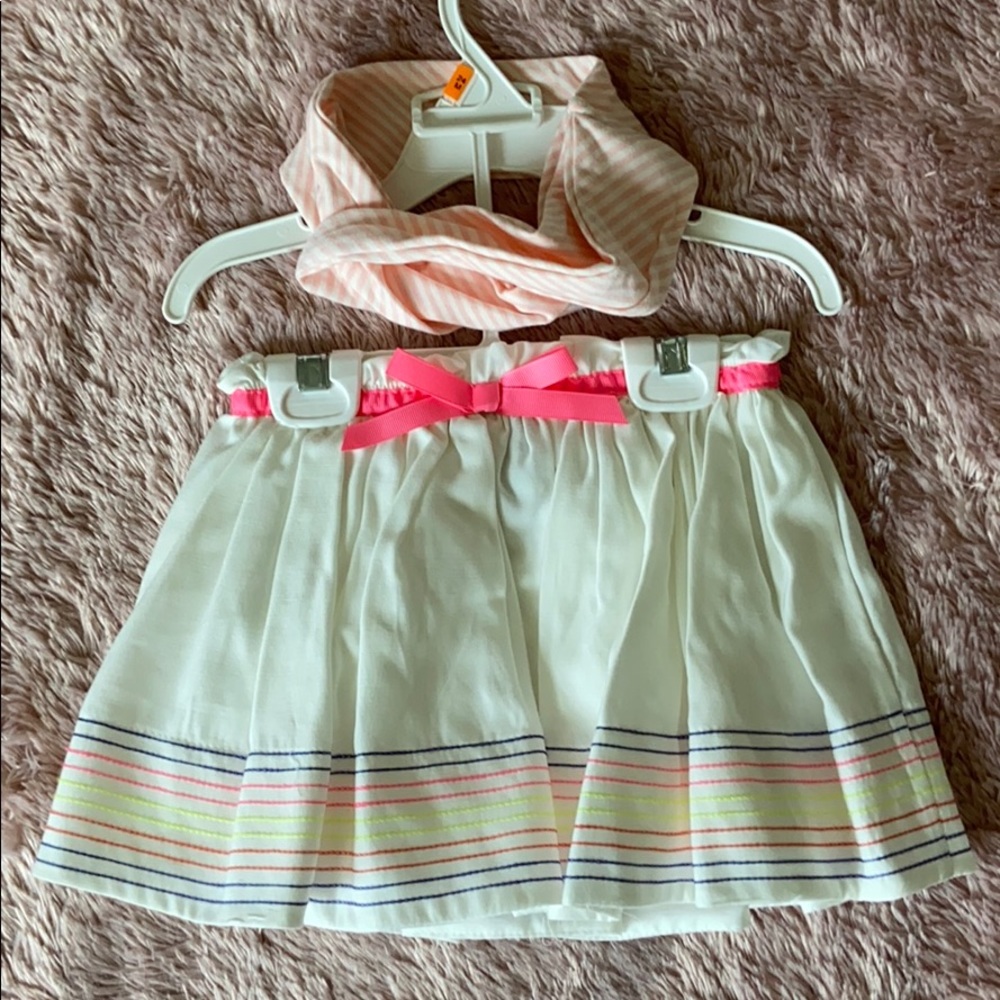 Brand New White Tennis Skirt w/headband